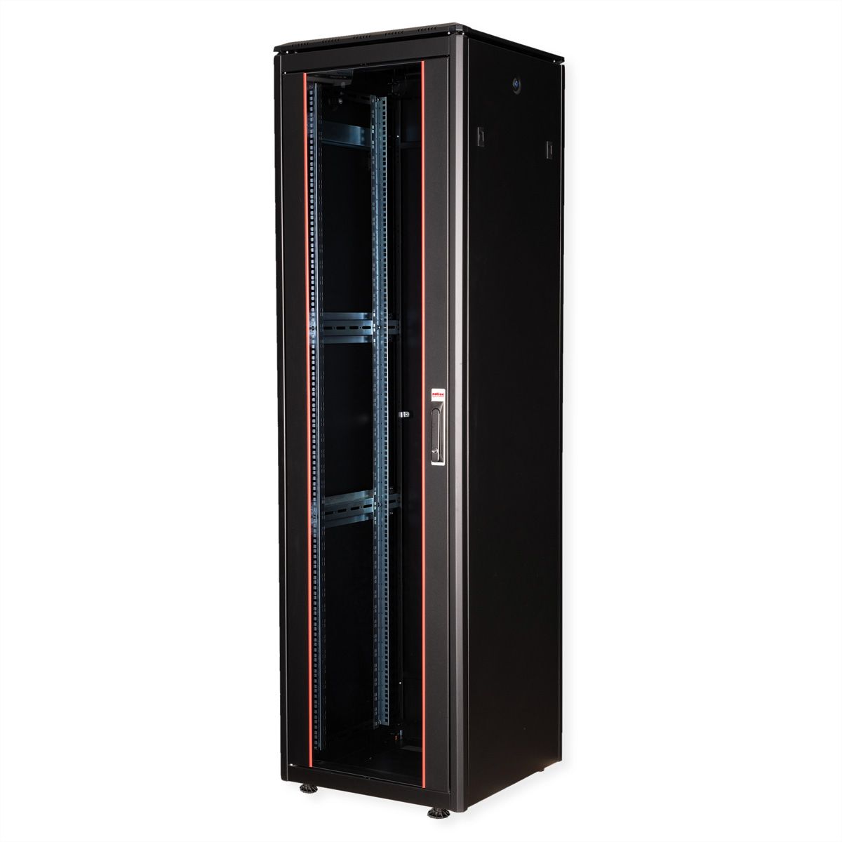 ROLINE 19" Baie réseau Pro 42U, 600x600 LxP Porte verre noir