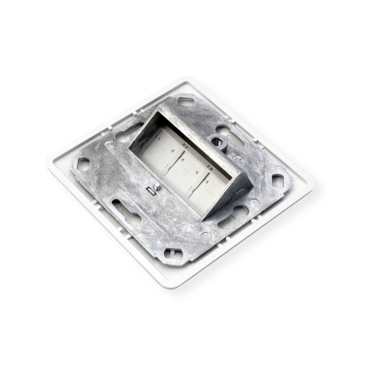 METZ CONNECT Keystone boîtier de raccordement encastré 3 port non équipé, blanc pur