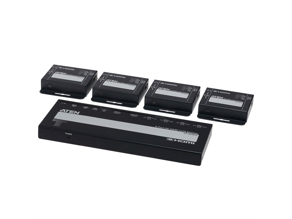 ATEN VS1824KIT Répartiteur 4K HDMI Cat 6 avec récepteurs