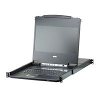 ATEN CL6708MW Commutateur LCD KVM, USB-DVI  8 ports, FR-Layout