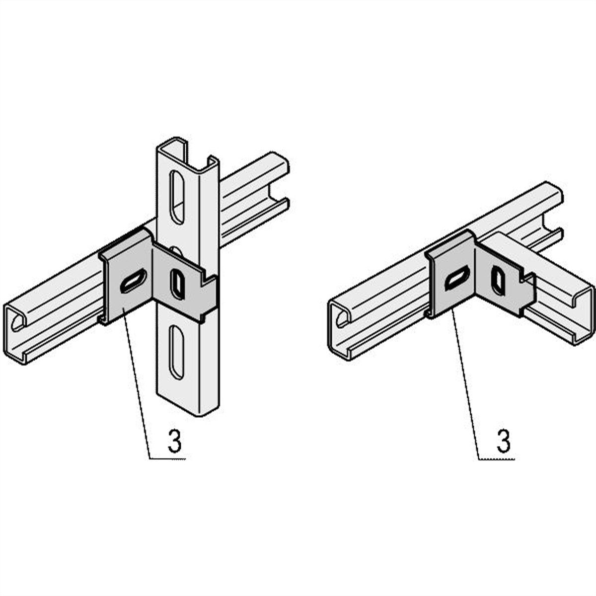 SCHROFF Eurorack C-Rail Support combiné