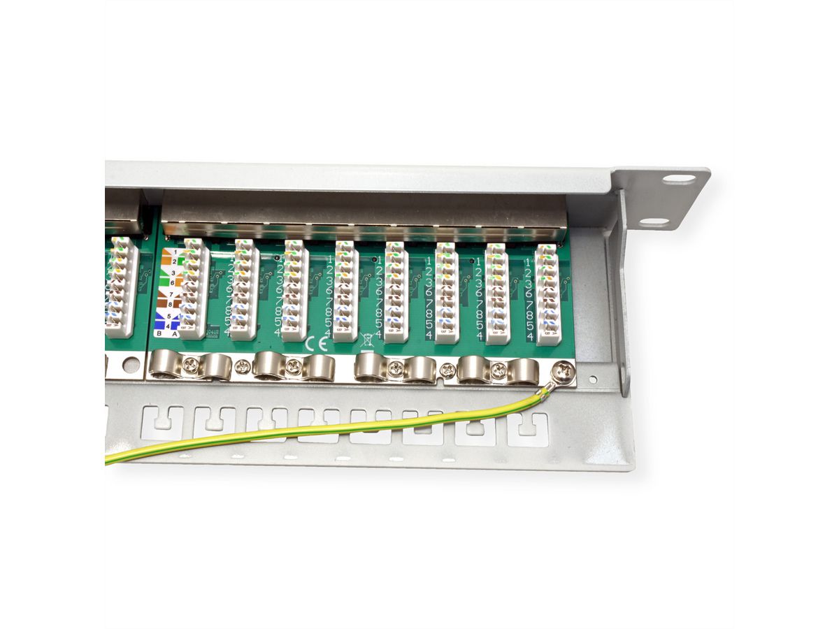 VALUE Panneau de brassage Cat.6A (Classe EA) 19", 24 ports, STP, gris