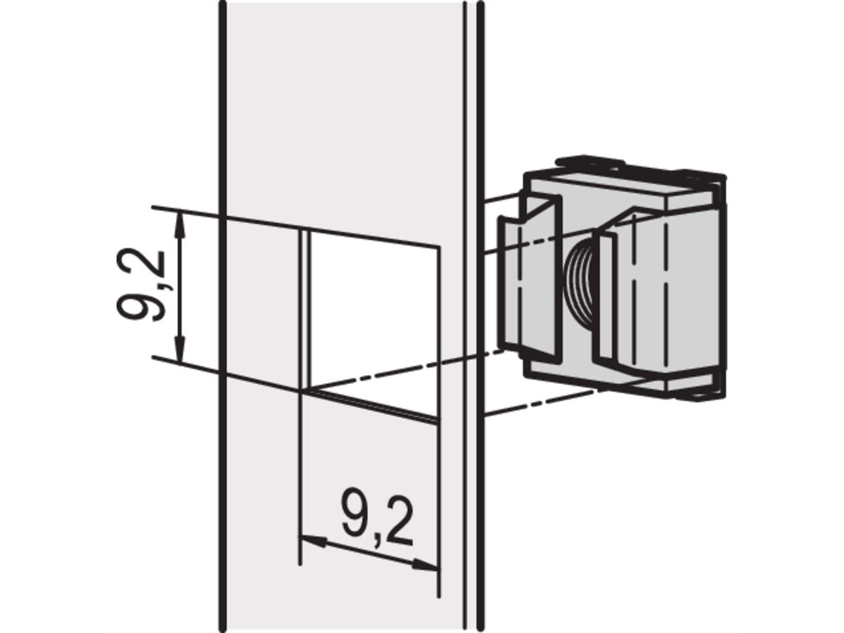 Kit d'écrous à cage SCHROFF, M5, 50 Pcs