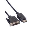 ROLINE Câble DisplayPort DP M - DVI M, noir, 3 m