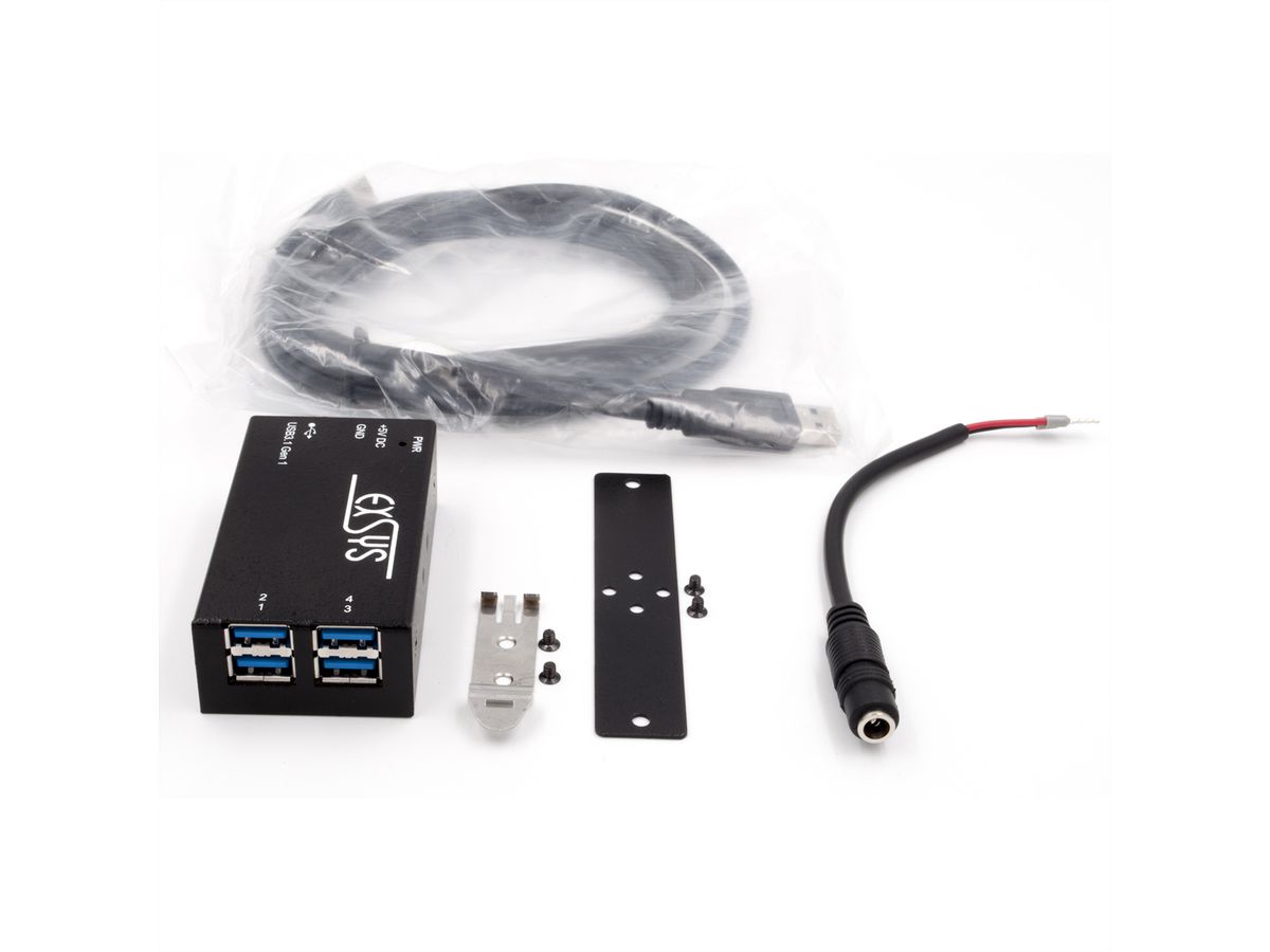 EXSYS EX-1194HMS Hub USB 3.2 Gen1 à 4 ports, C-femelle, protection de surtension