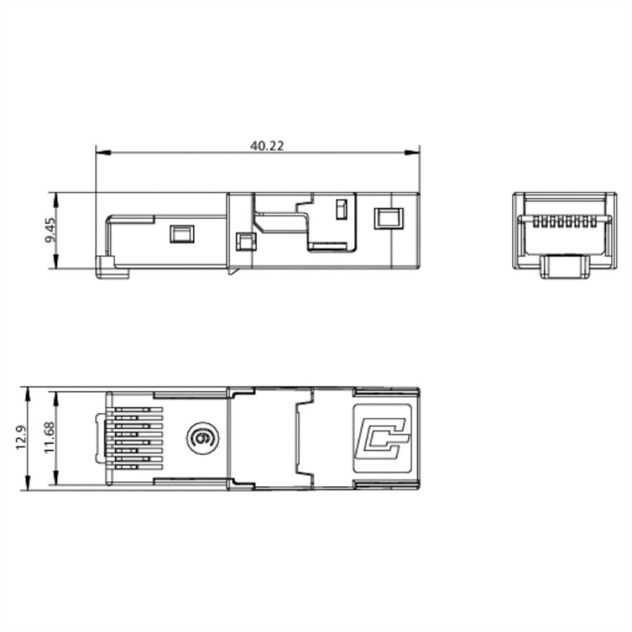 METZ CONNECT E-DAT Industry RJ45 field plug insert Cat.6 Class EA