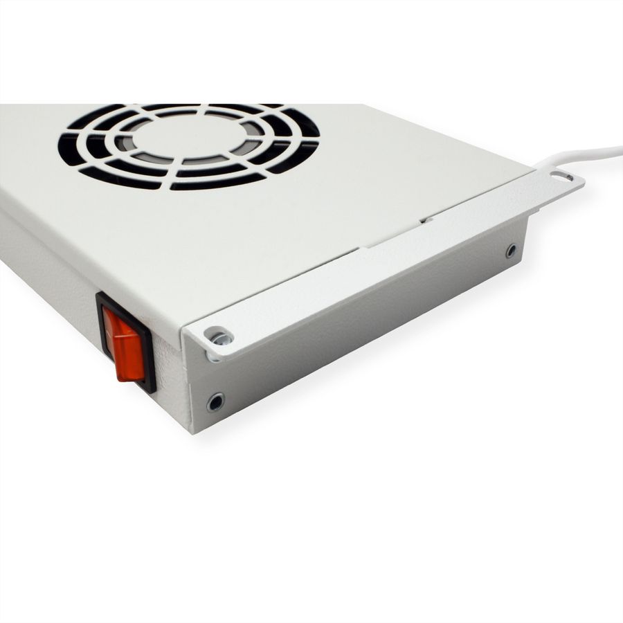 ROLINE 19" Unité de ventilation, 2 ventilateurs, Thermostat gris