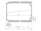 Unité enfichable SCHROFF HF, 14 HP, 1000 mm