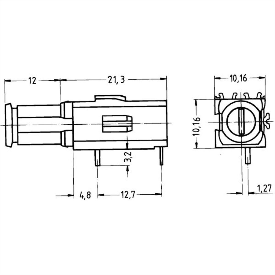 SCHROFF Porte-fusible, type long