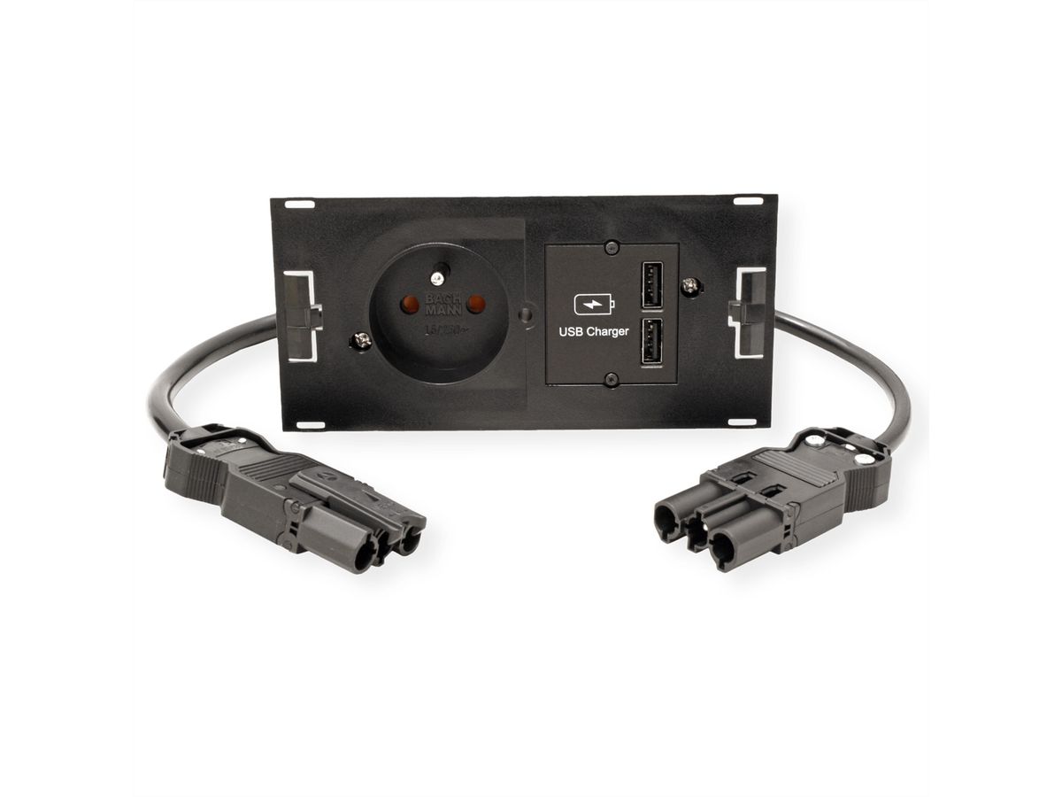 BACHMANN DUE Set 1xDUE UTE+USB Charger 1xDistributeur en T GST18 2m GST18