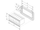 SCHROFF EuropacPRO, garniture pour montage sur panneau, 42 HP