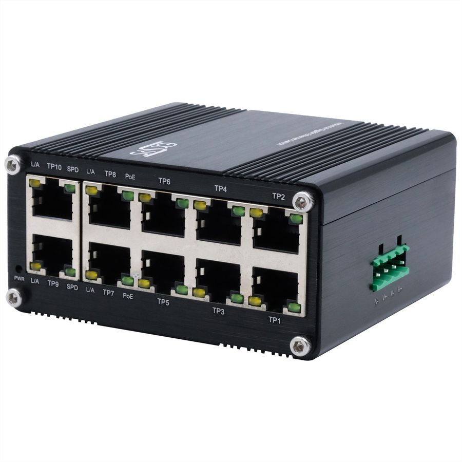 EXSYS EX-62025PoE Switch Ethernet industriel 10 ports PoE, non géré