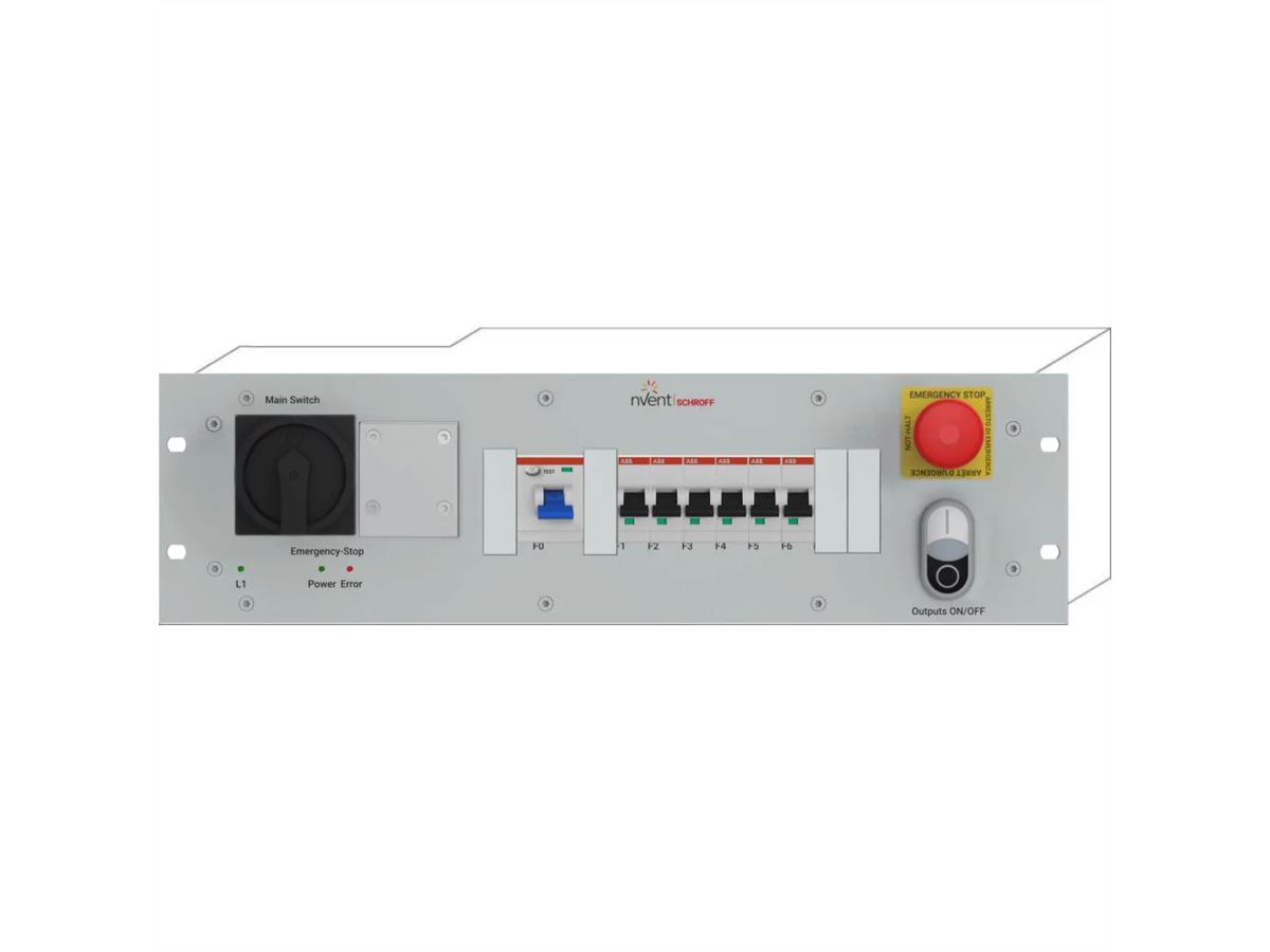 SCHROFF Rack Safety Plus, 3U, 230 V AC, C20, C13/2P+T