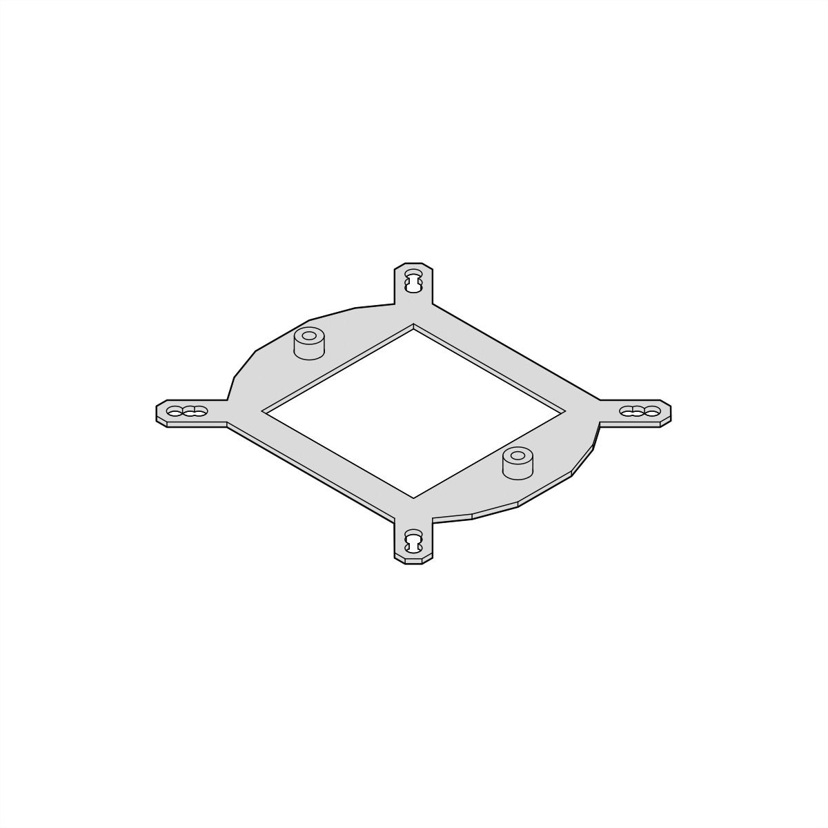 Support de montage SCHROFF Interscale pour conducteur thermique flexible (FHC) de 70 mm, CPU Intel