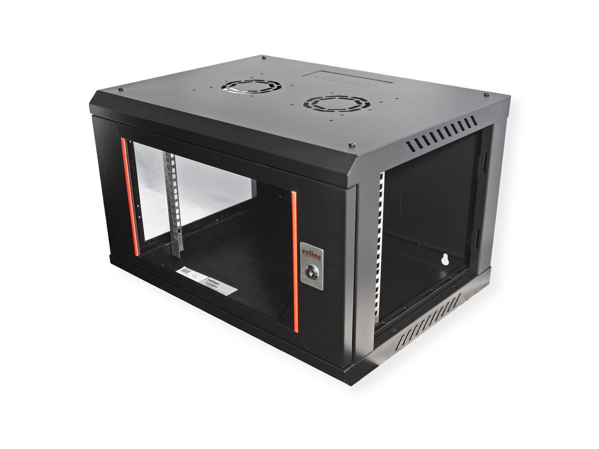 ROLINE 19" Boîtier mural Basic Plus 6U, 600x450 LxP noir