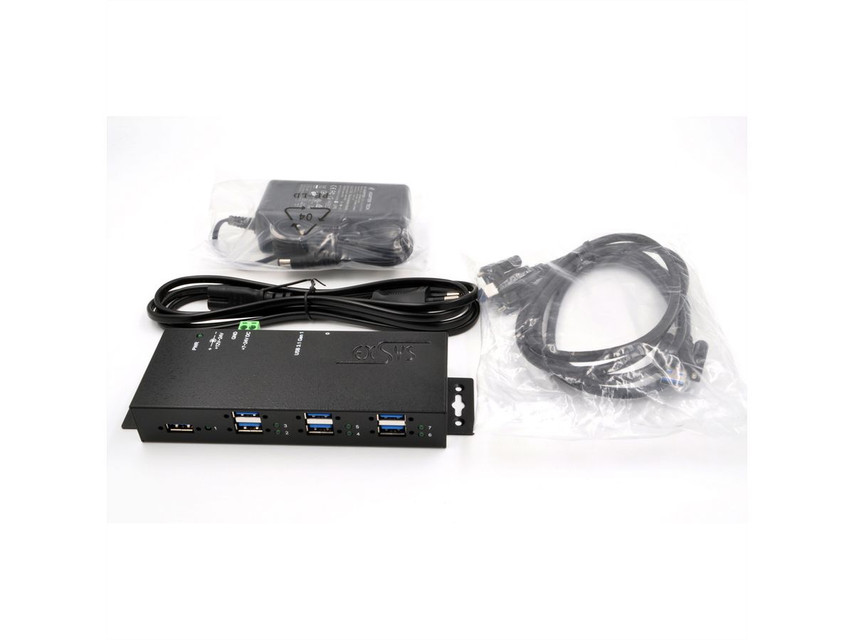EXSYS EX-1189HMVS-3W Hub à 7 ports USB3.2 Gen1