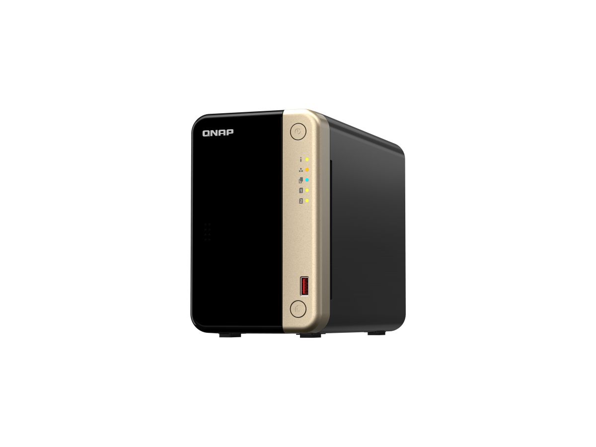 QNAP TS-264 NAS Tower Ethernet/LAN Noir, Or N5095