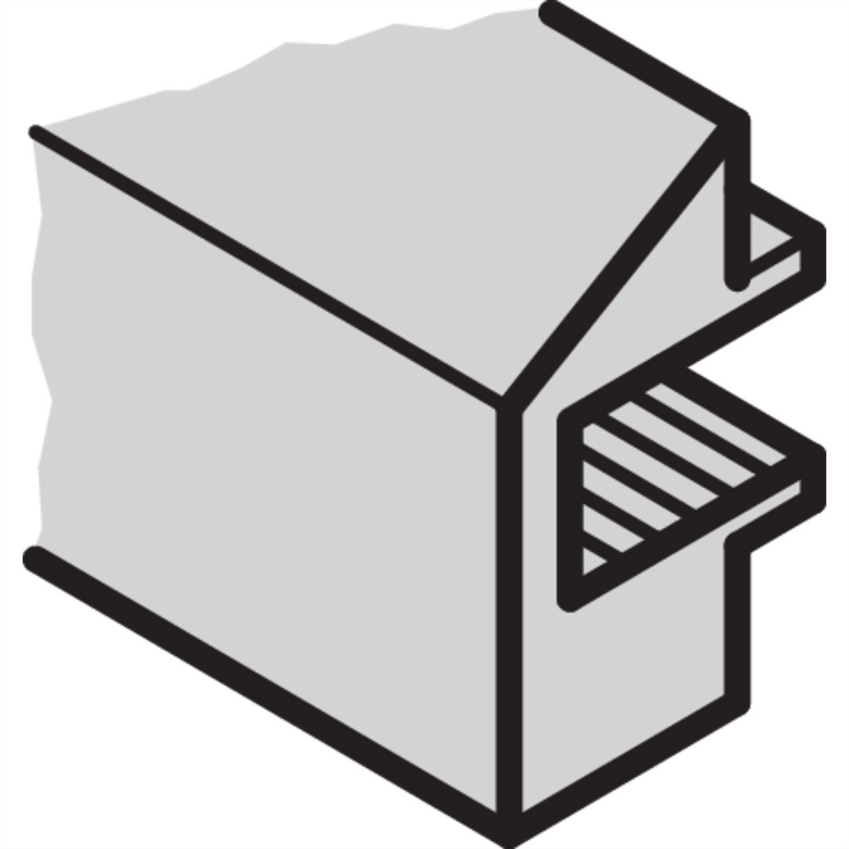 Éléments de design de boîtier PropacPRO SCHROFF, forme 2, RAL 7035, 63 CV