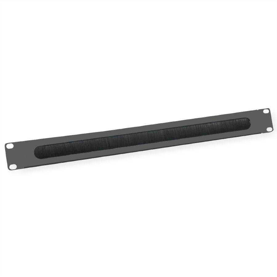 VALUE Passe-câbles 19" de 1U avec brosse, noir