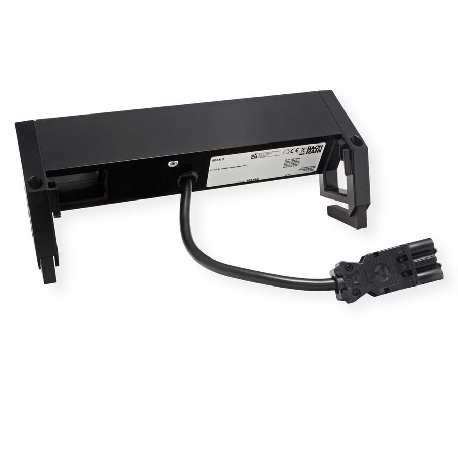 BACHMANN DESK2 2xUTE 1xUSB C 30W 1xCM 0,2m GST18 RAL9005