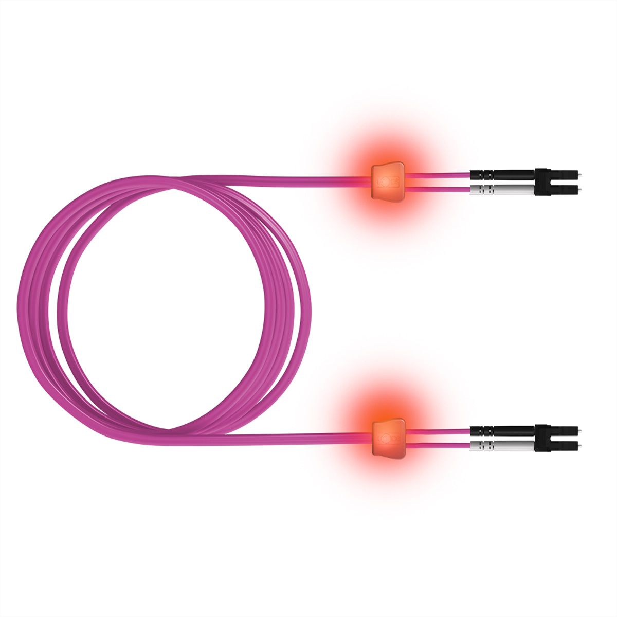 EasyLan Câble FO duplex 50/125µm OM4, LC/LC, violet, 1 m