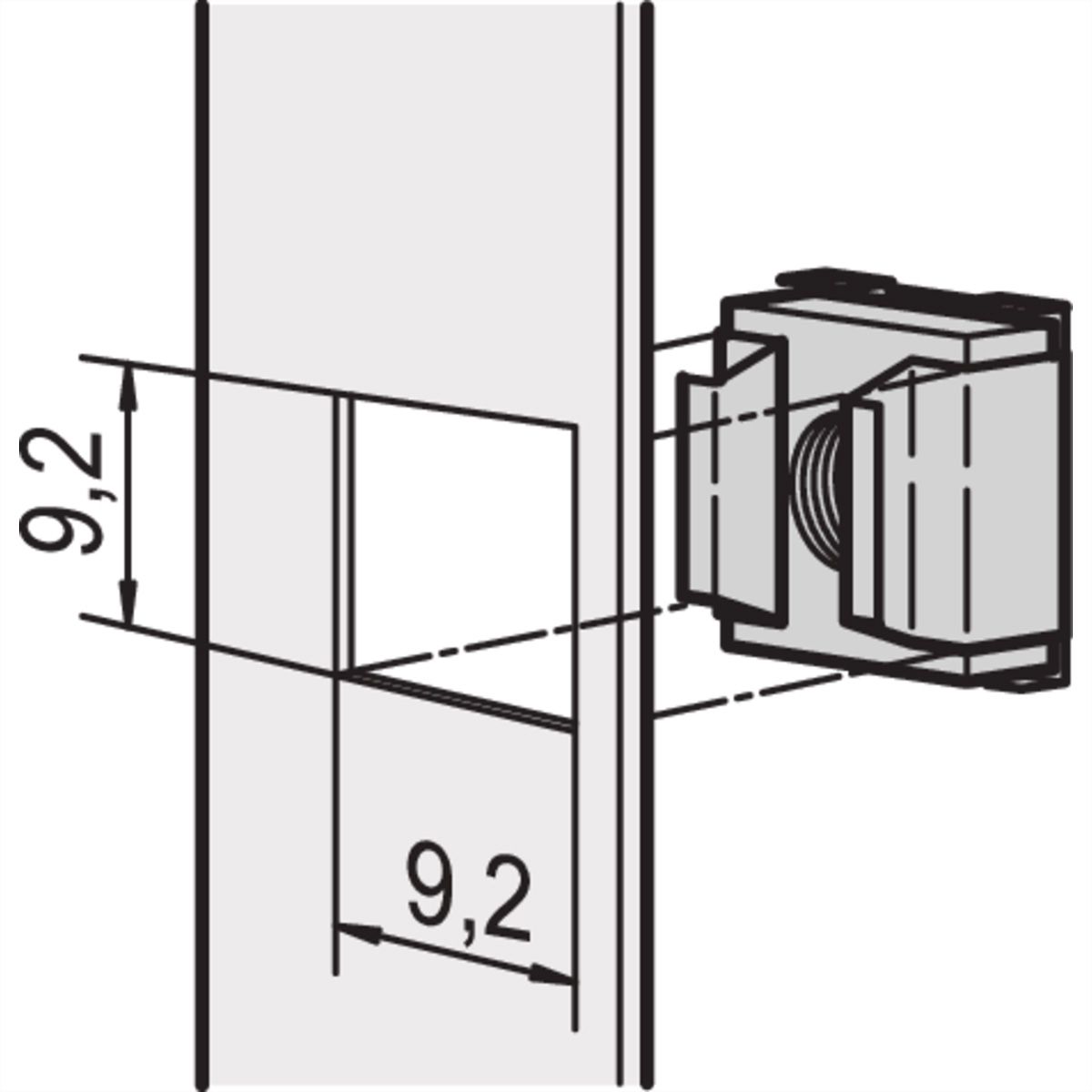 Kit d'écrous à cage SCHROFF, M5, 100 Pcs