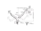 VALUE Bras double LCD, fixation sur bureau, vérin à gaz, 6 articulations