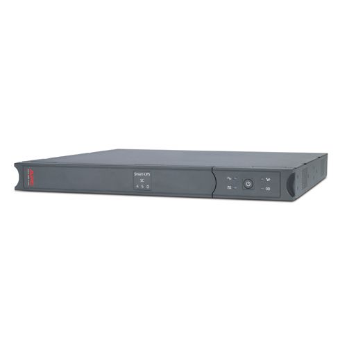 APC Smart-UPS Interactivité de ligne 450VA 4sortie(s) CA Rack/Tour Gris alimentation d'énergie non interruptible
