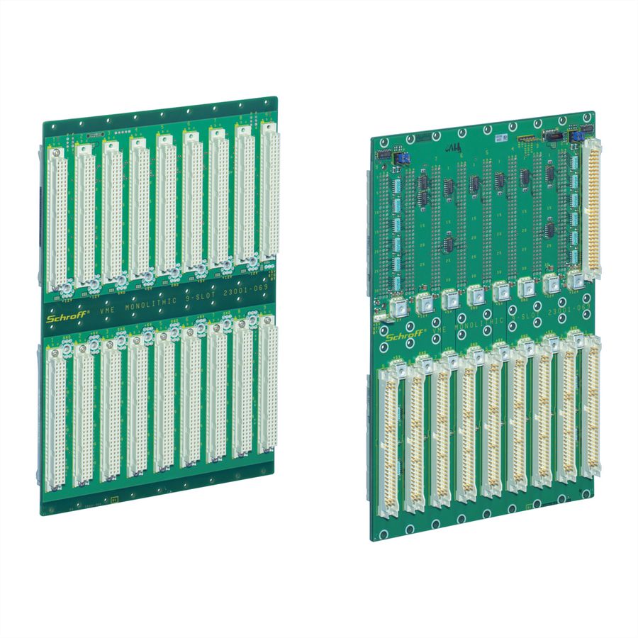Carte-mère VME64x SCHROFF, 6 U, 2 slots sans P0