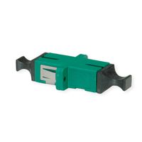 TELEGÄRTNER Coupleur SC/APC Duplex, Singlemode, Manchon en céramique, boîtier plastique, vert