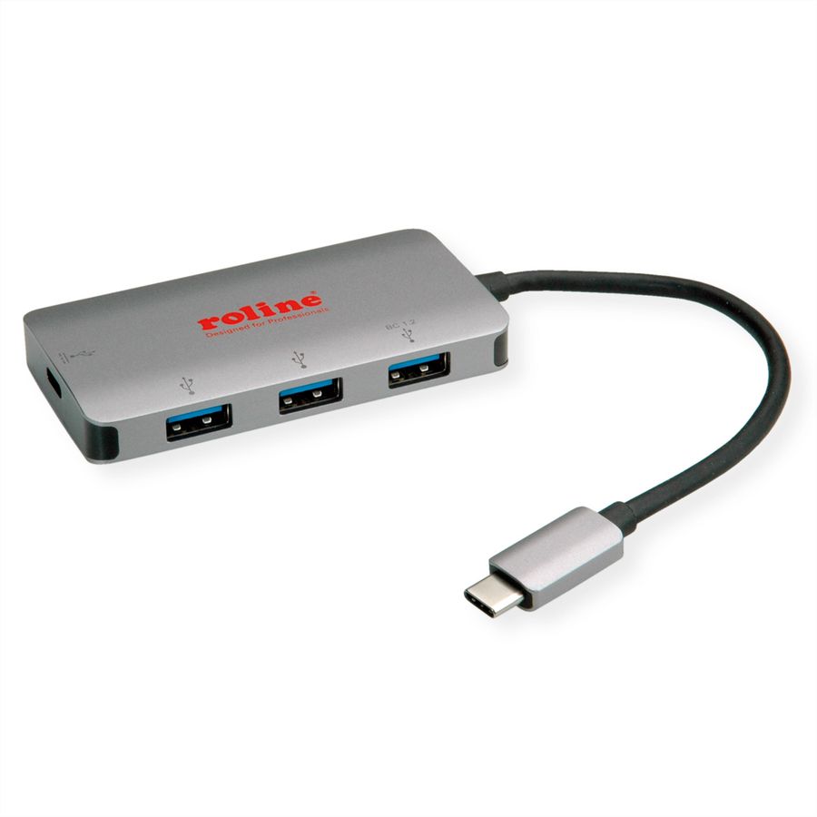 ROLINE Hub USB 3.2 Gen 1, 3 ports, prise type C (PD+Data)