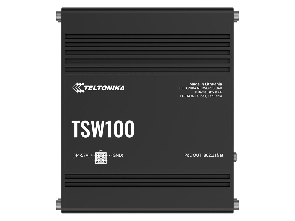 TELTONIKA TSW100 Switch industriel non-géré PoE+ Gigabit