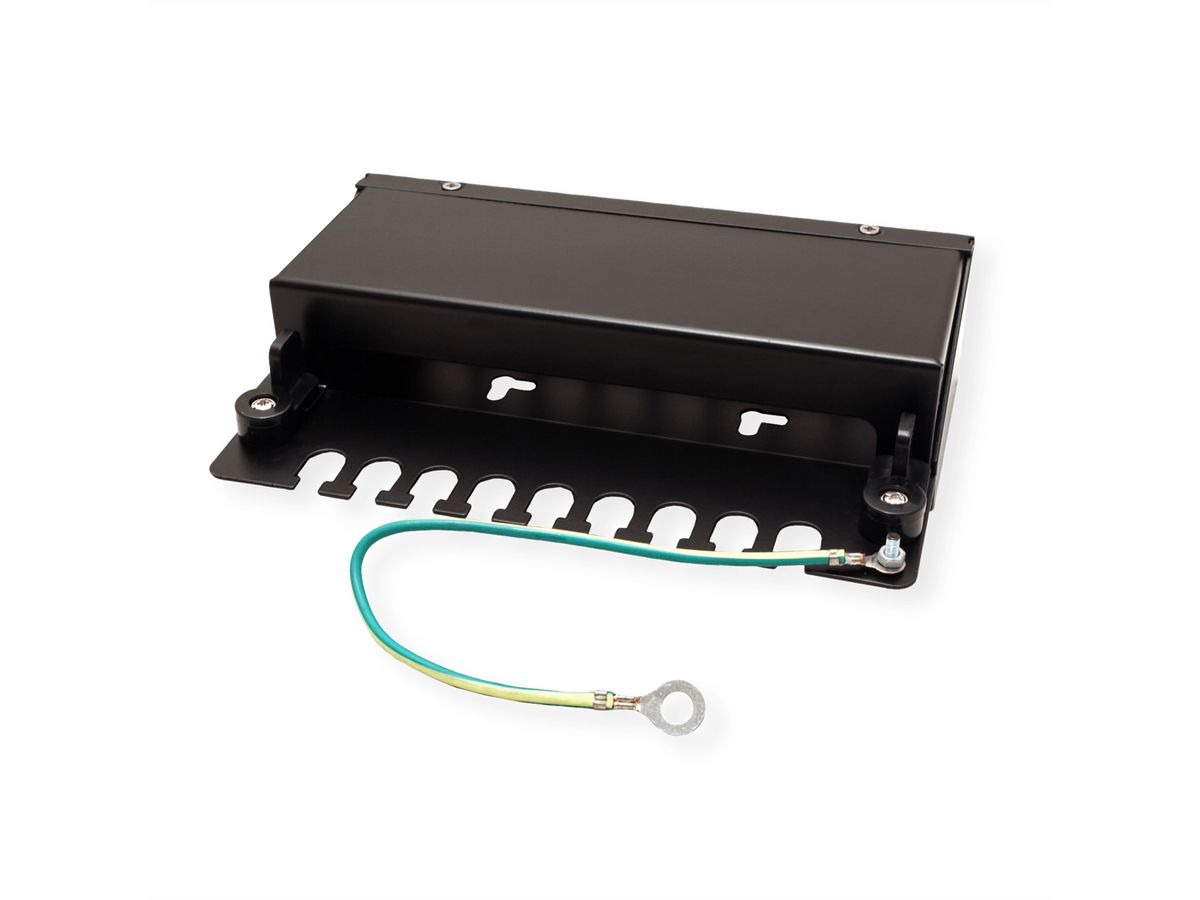 Panneau de brassage pour Keystones, 8 ports, noir