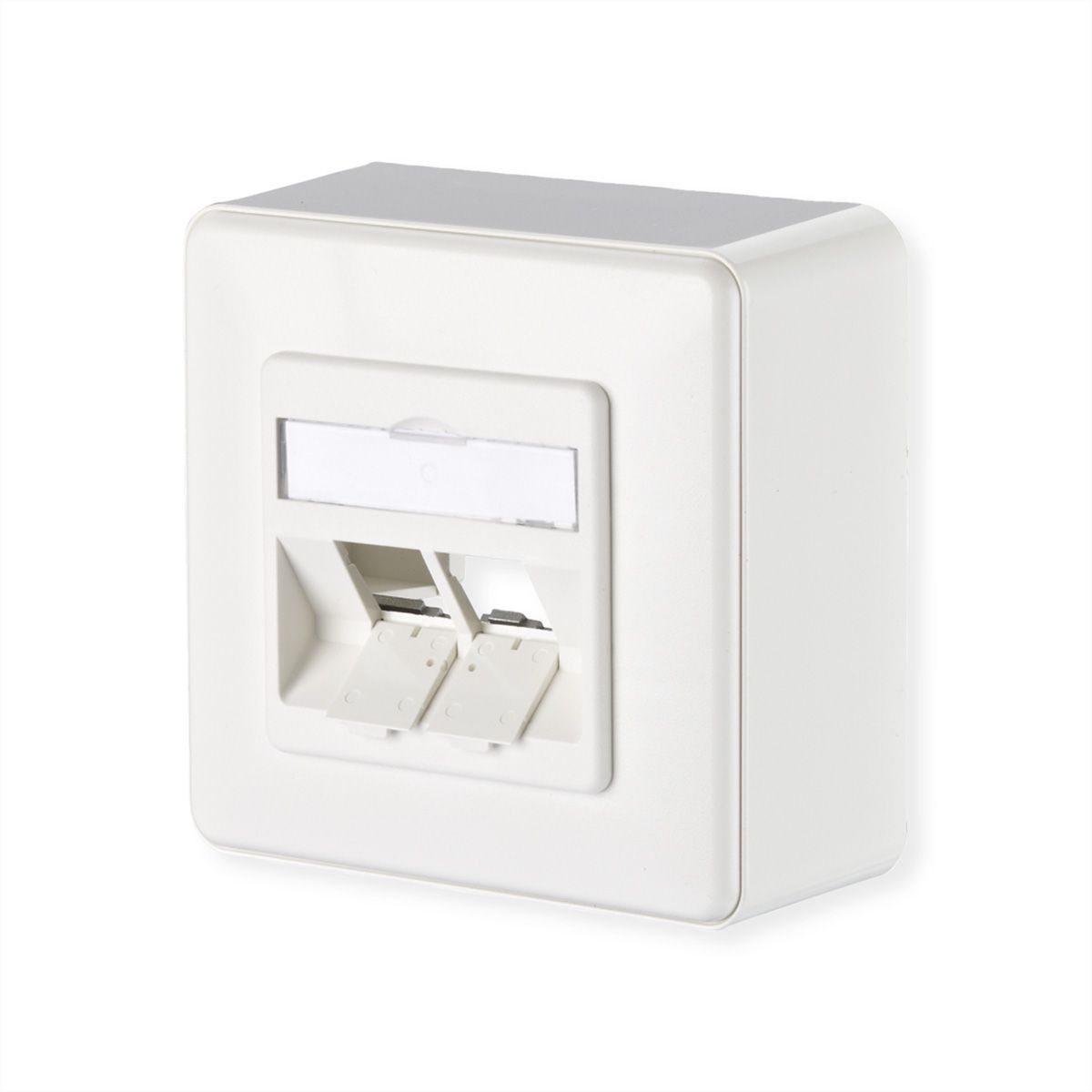 METZ CONNECT Modul boîtier de raccordement montage en saillie , 2 ports non équipé, blanc pur