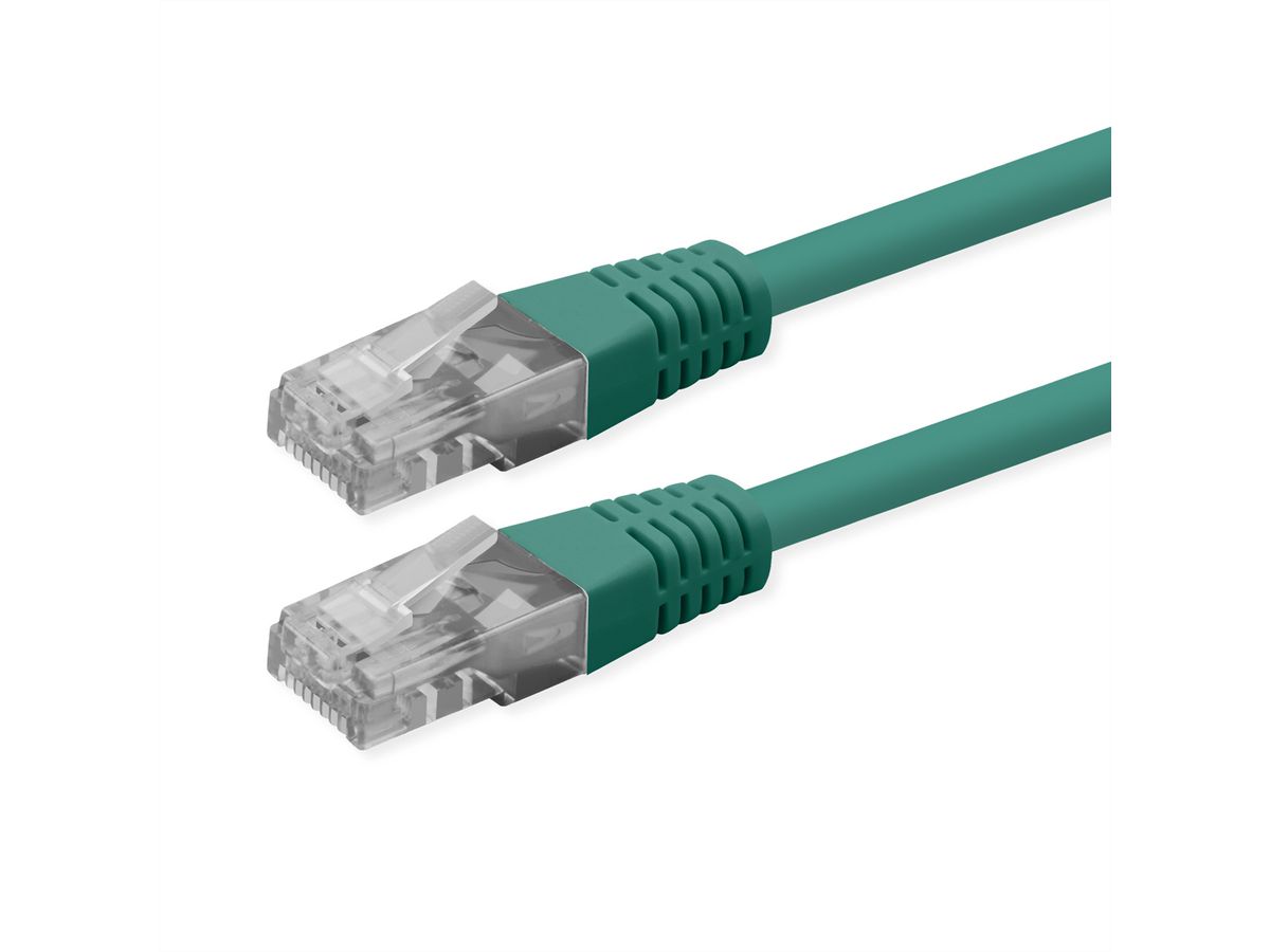 ROLINE Cordon Cat.6 (Classe E), UTP, PoE, vert, 0,3 m