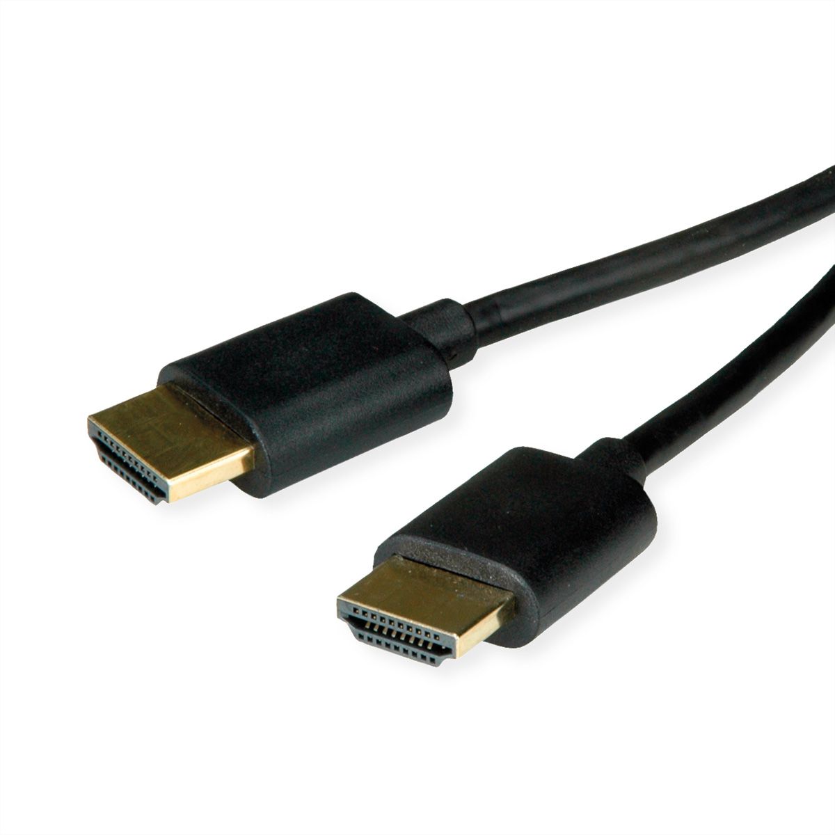 ROLINE Câble HDMI High Speed avec Ethernet, Slim, noir, 2 m