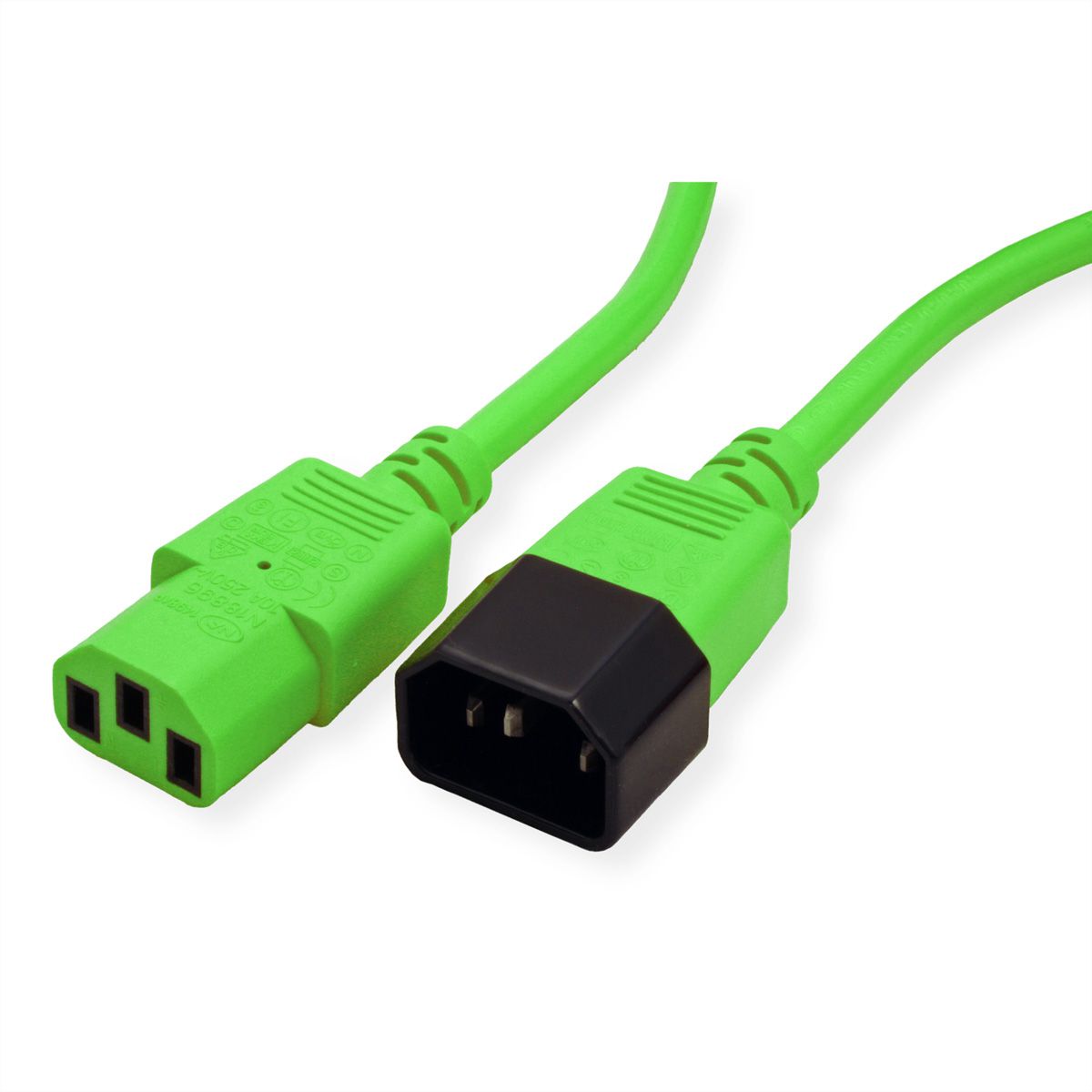 ROLINE Câble d'alimentation, IEC 320 C14 - C13, vert, 1,8 m