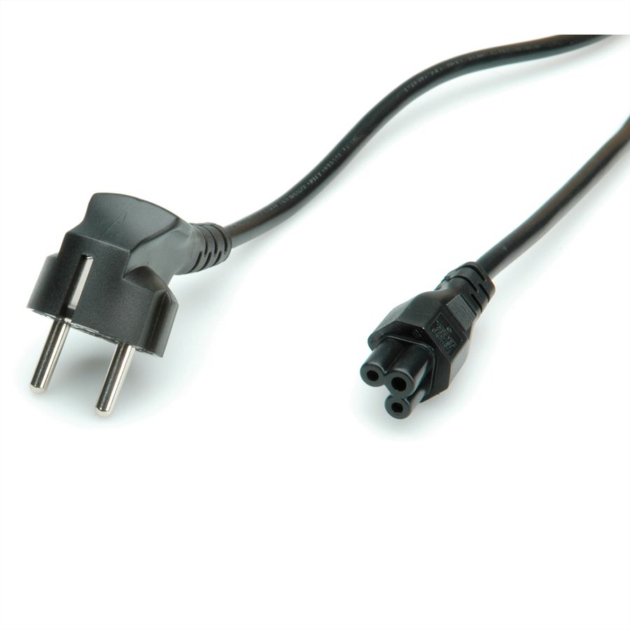 ROLINE Câble d'alimentation, pour notebook, noir, 0,8 m