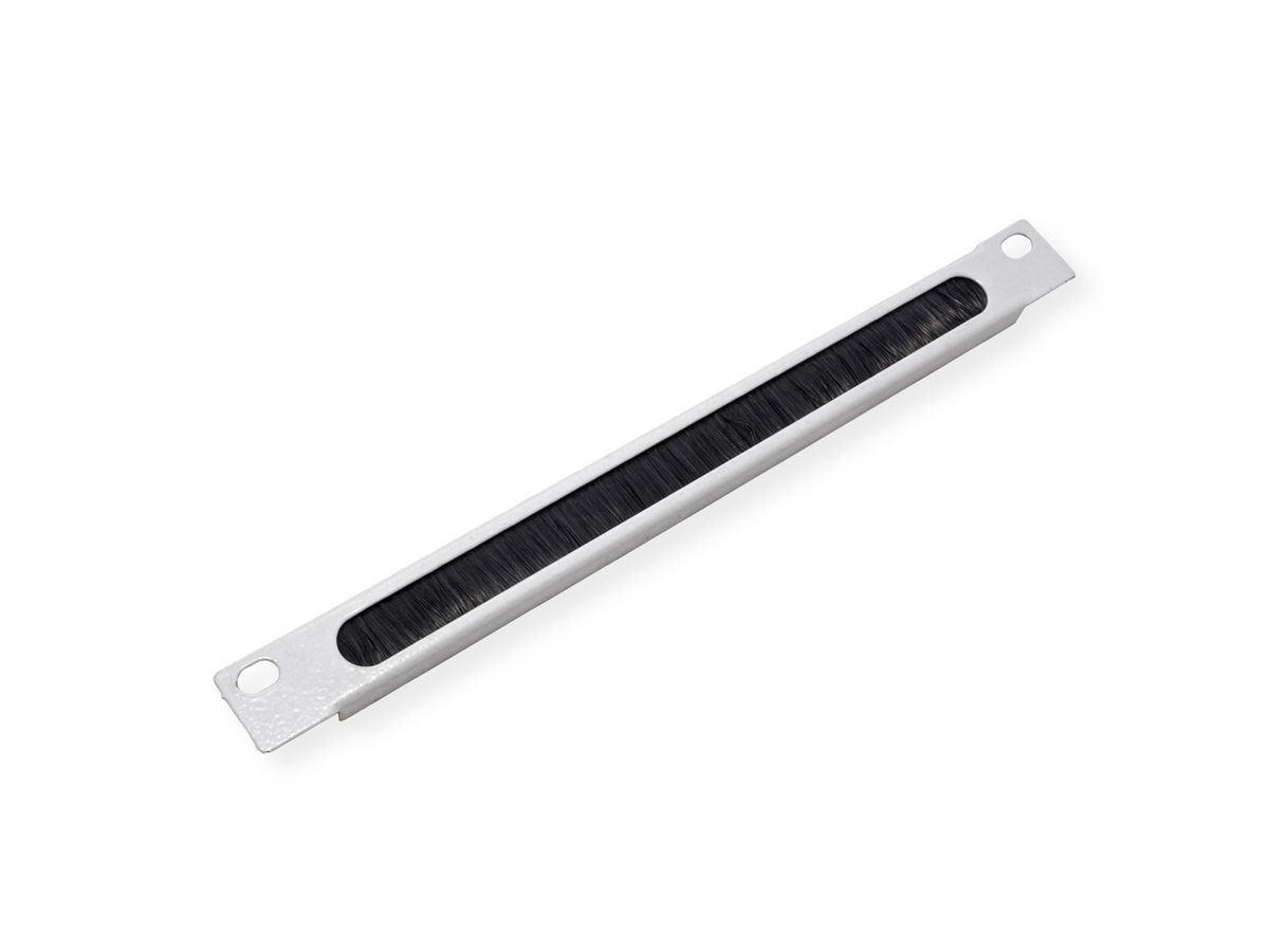 ROLINE 10" Passe-câbles, Avec brosse 0,5U gris