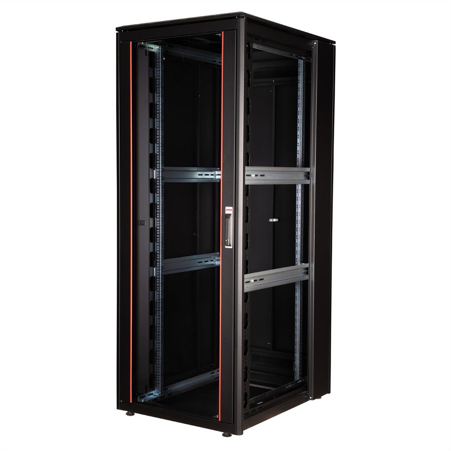 ROLINE 19" Baie réseau Pro 42U, 800x1000 LxP Porte verre noir