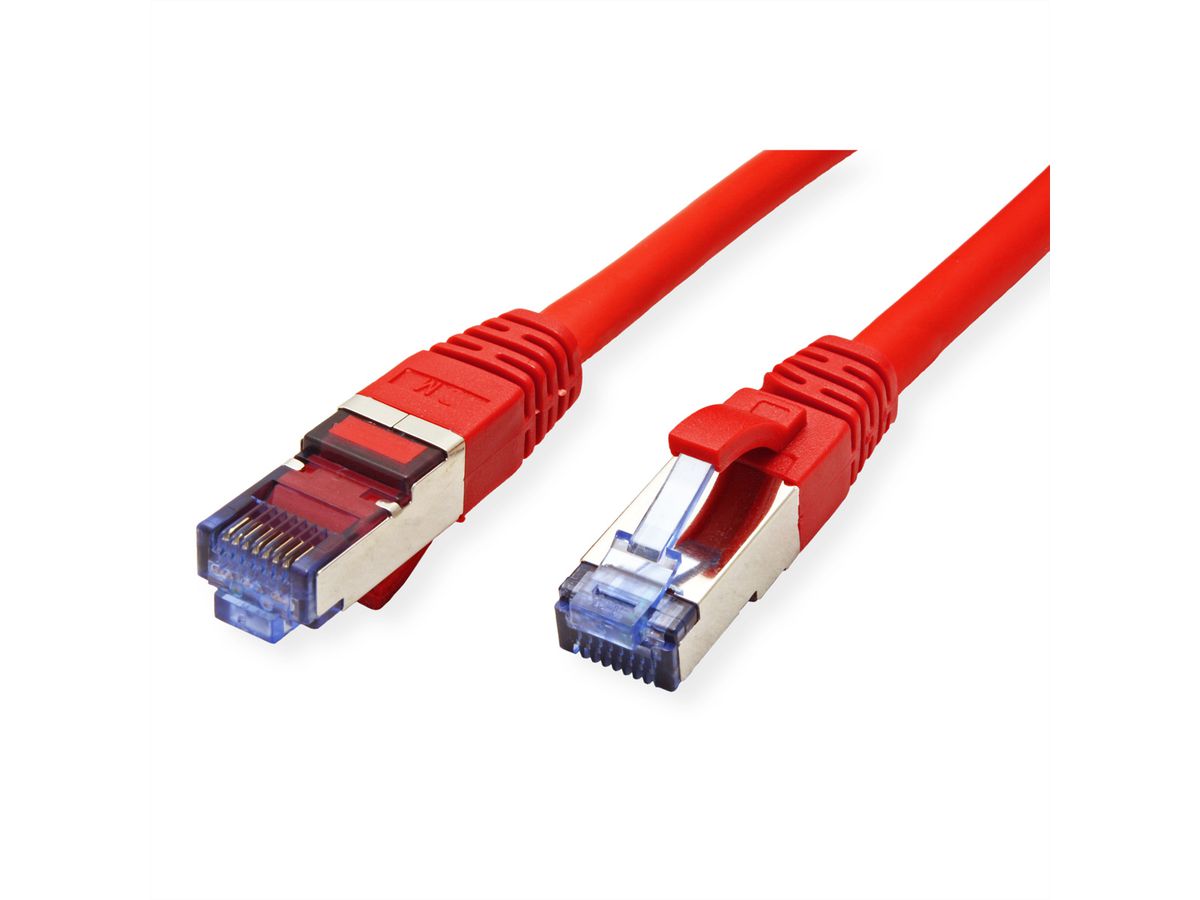 Cordon VALUE Cat.6A (Classe EA) / 10 Gigabit S/FTP, LSOH, rouge, 2 m