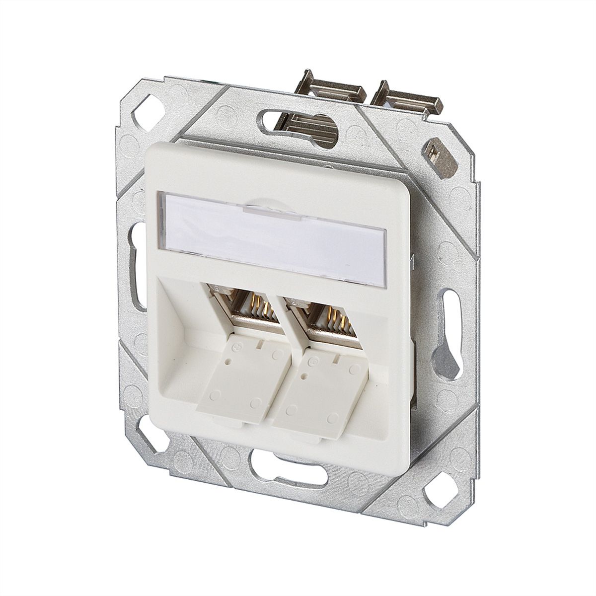 METZ CONNECT E-DAT Module 2 ports UPk Cat.6A, blanc pur