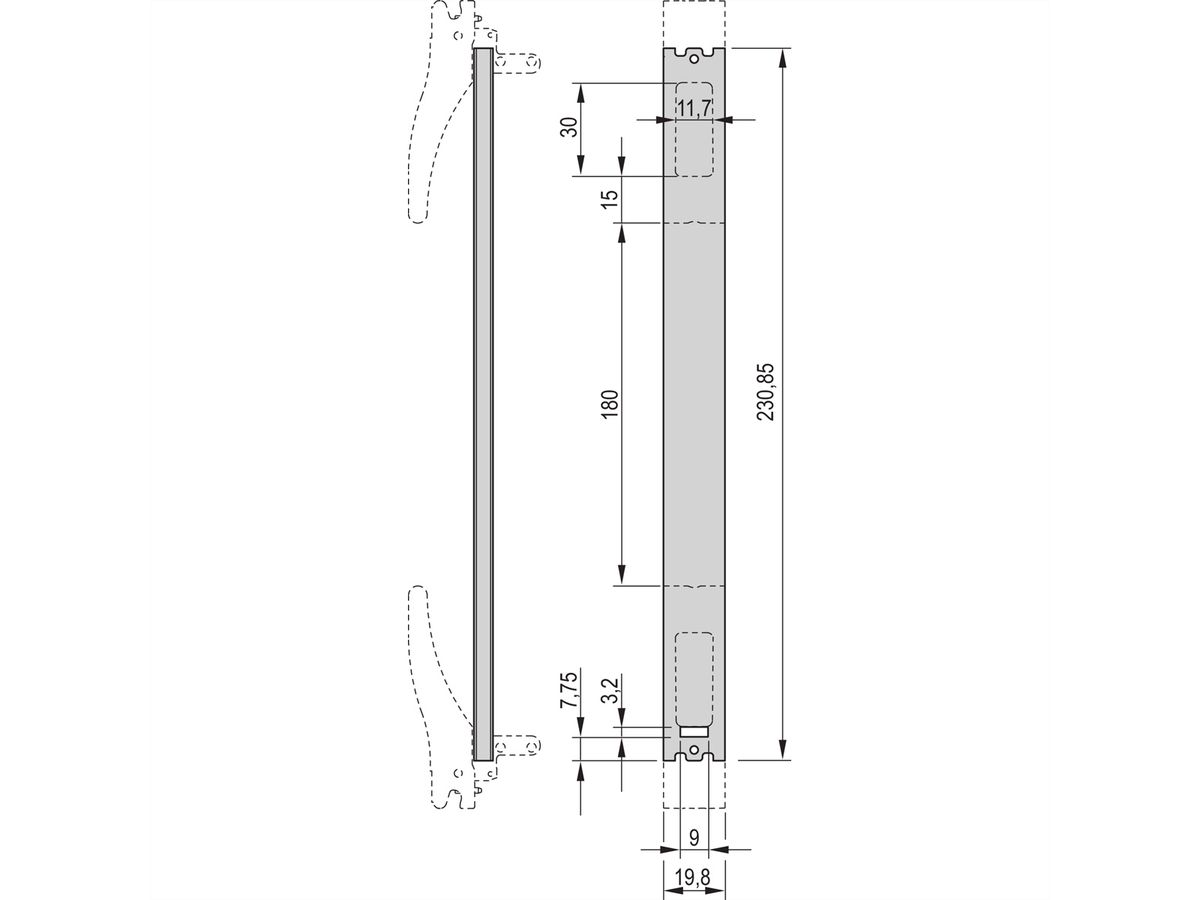SCHROFF Plug-In Unit Kit avec poignée XL, blindé, noir, 6 U, 4 HP