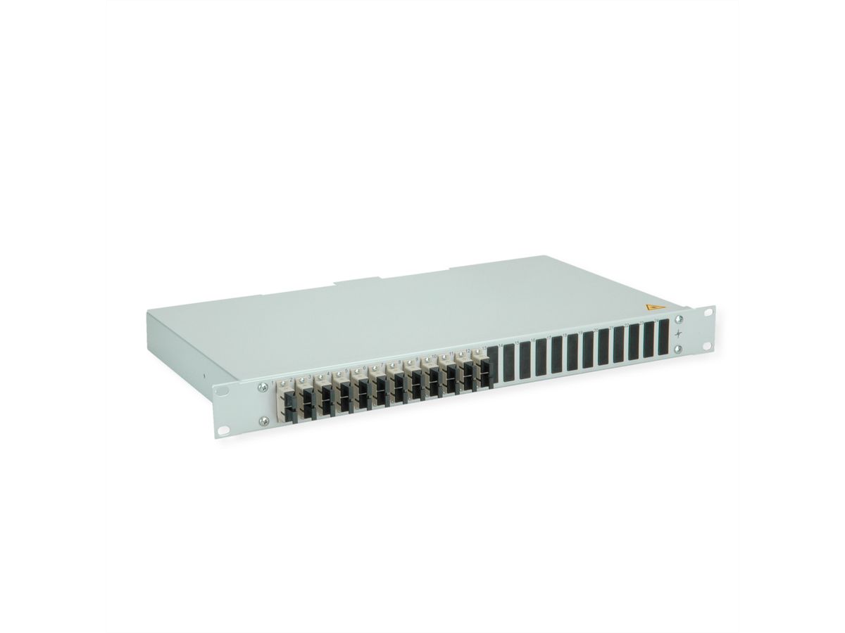 TELEGÄRTNER BASIS eco Panneau fibre optique, 12x SC Duplex, beige, OM2
