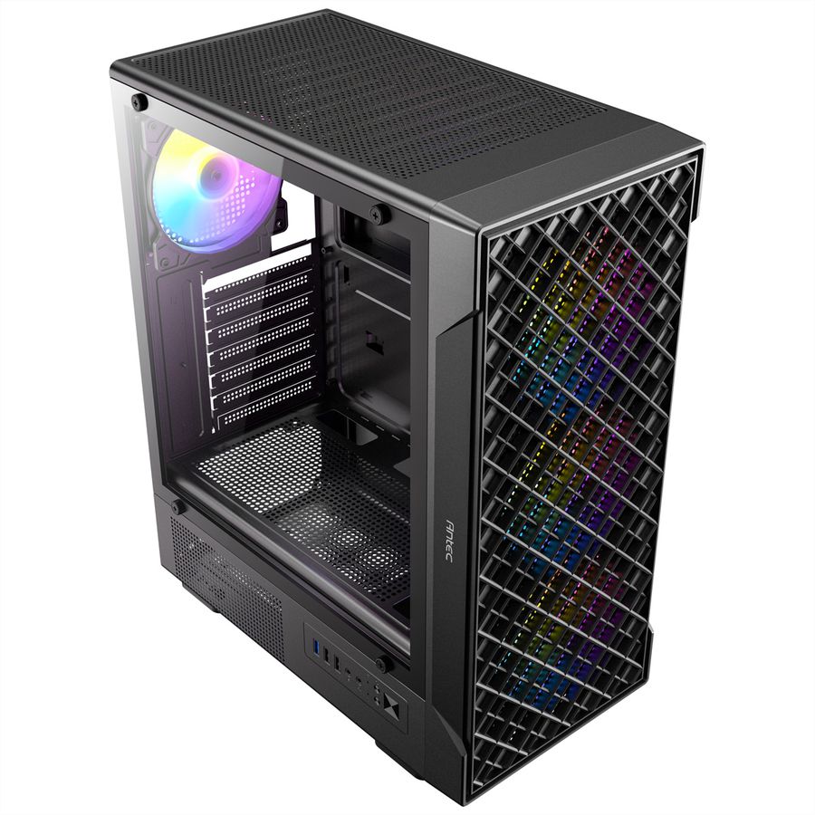 ANTEC VX-320 ARGB Boîtier PC ATX, Micro-ATX, ITX Mid Tower Gaming, noir
