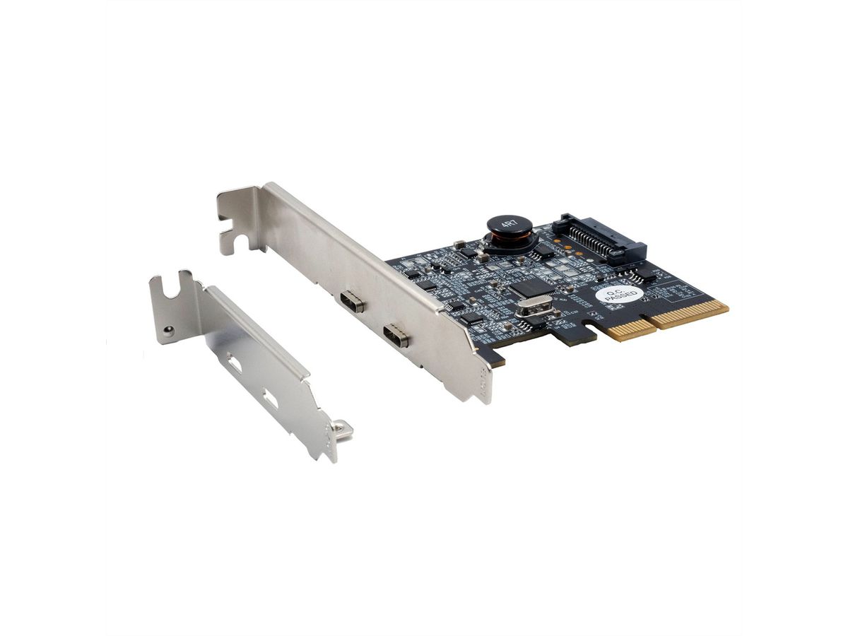 EXSYS EX-12000 Carte USB 3.2 Gen2 PCIe, 2 ports type C