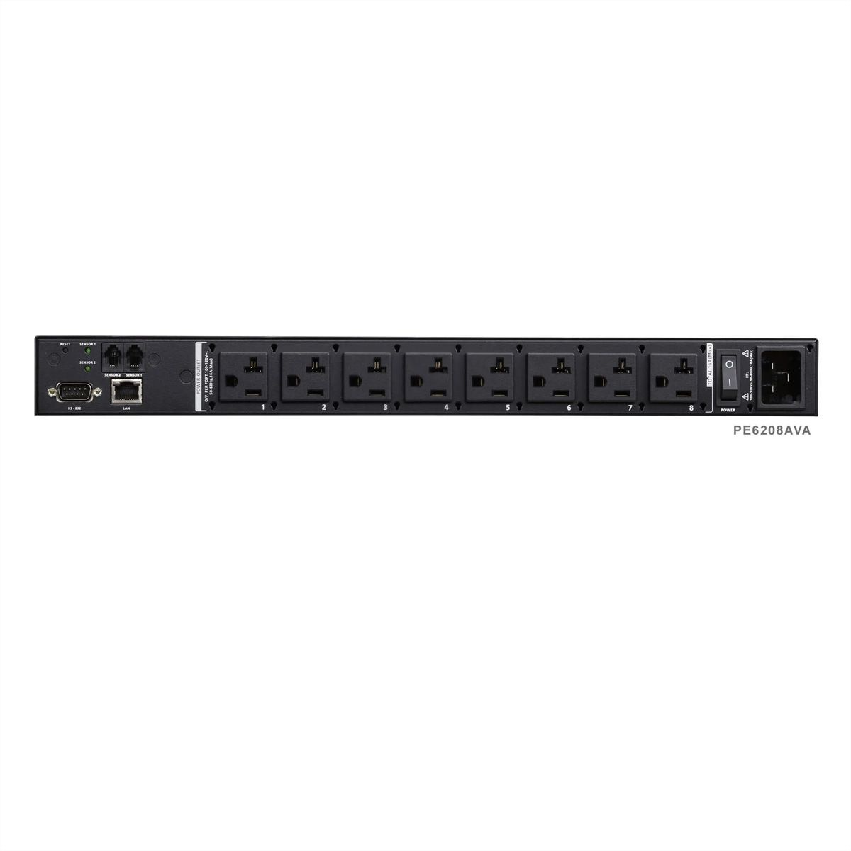 ATEN  PE6208AV Unité PDU 1U éco à 8 prises de sortie, 8xC13 16A