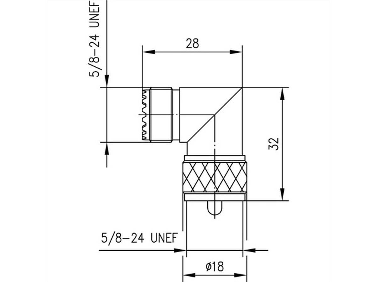 TELEGÄRTNER Connecteur UHF coudé mâle / femelle