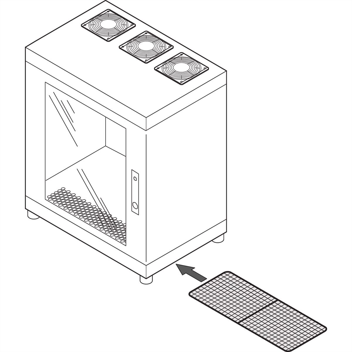 Kit de filtre à air SCHROFF Epcase pour valise 19'' 500-600D (x3)