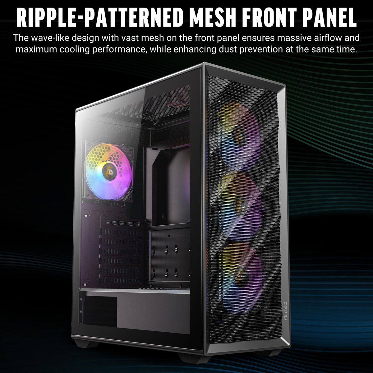 ANTEC AX85 ARGB Boîtier PC Midi Tower Gaming ATX, noir